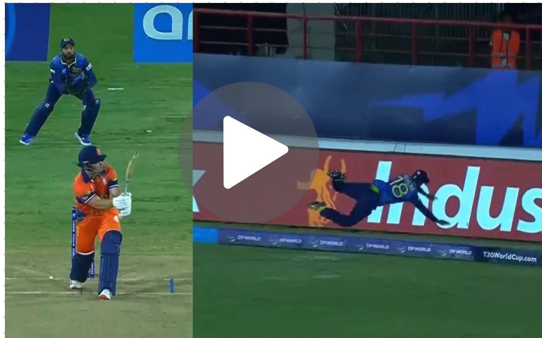 [Watch] Pathum Nissanka's Gravity Defying Effort To Save Levitt's Six In T20 WC Clash Vs NED